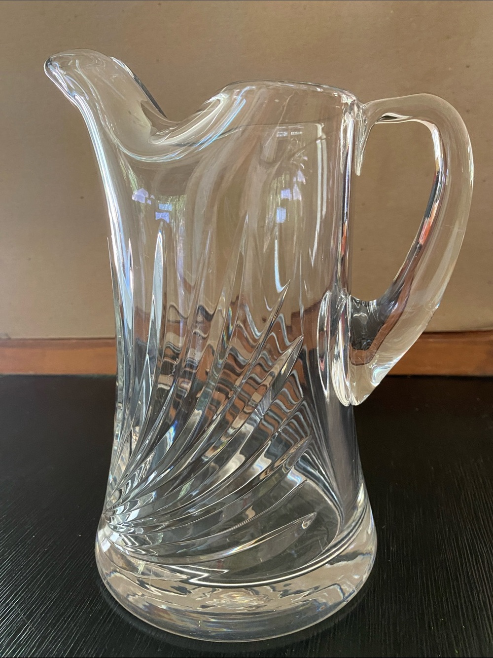 Vintage Hand-Cut Lead Crystal Pitcher